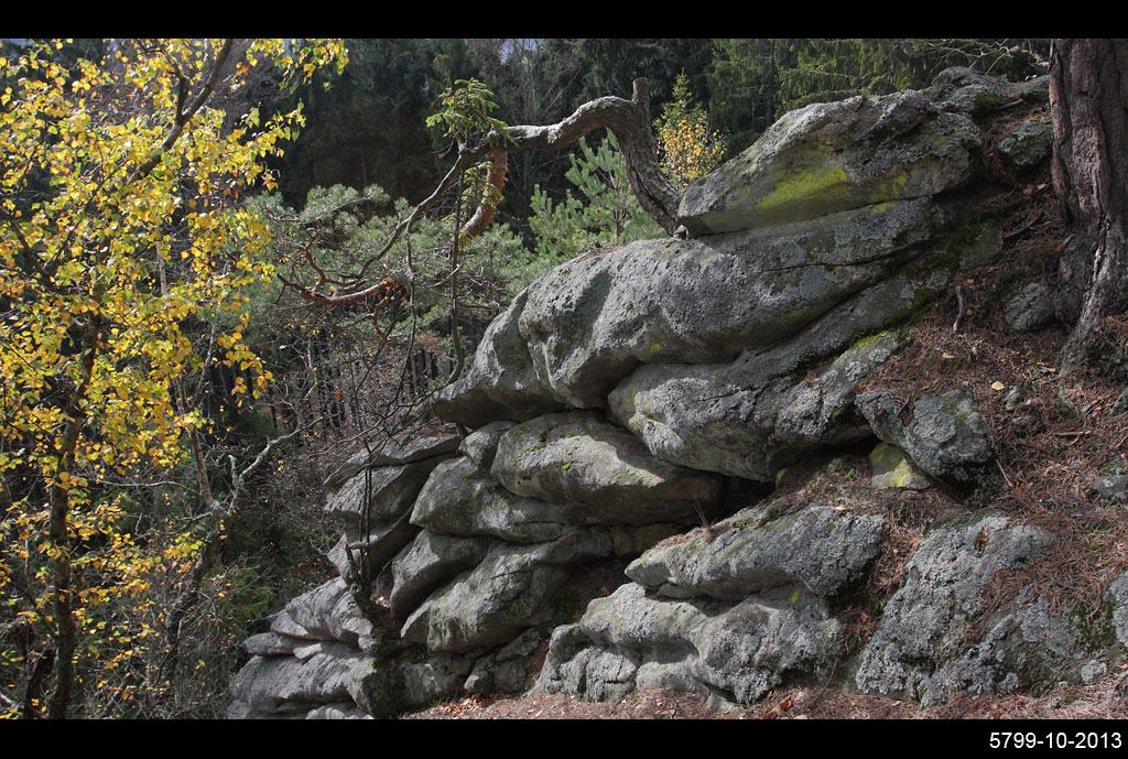 Milovské perničky (přírodní památka) - skupina rulových skalních útvarů s charakteristickou modelací je dokladem kryogenní procesů probíhajících v chladných obdobích pleistocénu. Na balvanitých sutích se zachoval fragment přírodě blízkých lesních společenstev smrkových bučin. CHKO Žďárské vrchy.
5799-10-2013